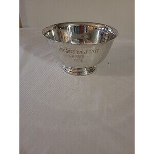 Oneida Paul Revere Reproduction  Silver Plate Bowl5” Diameterx3" Tall Award 1974